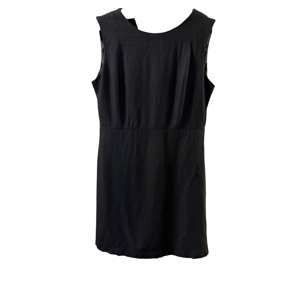 Gap Womens Black Sleeveless Rayon Crepe Shift Dress Size 8 123237-01-1